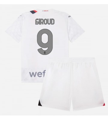 Lacne Dětský Futbalové dres AC Milan Olivier Giroud #9 2023-24 Krátky Rukáv - Preč (+ trenírky)